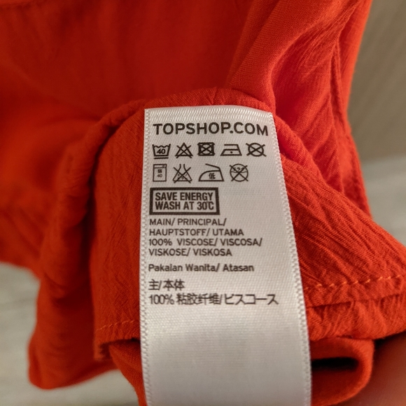 Topshop Coral Flounce Tank top - Picture 4 of 4